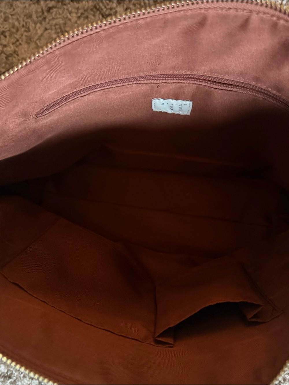 a new day Brown Tote with Gold Chain Handles - Picture 6 of 7